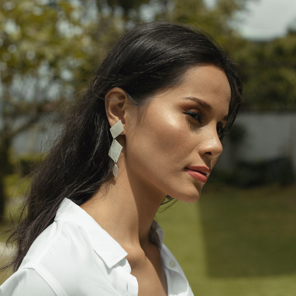 Claudette Capiz Earrings in Natural - Island Girl