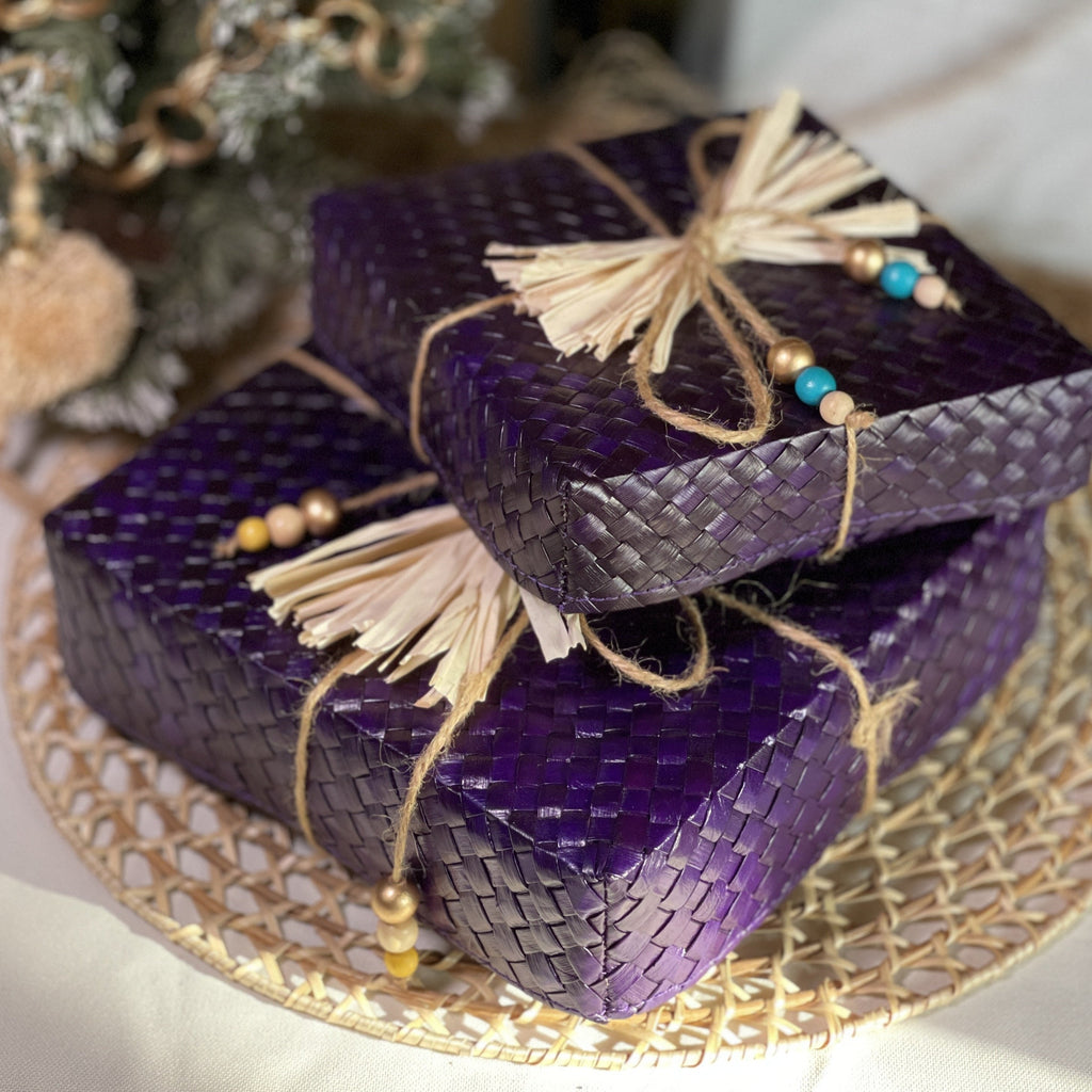 Square Sustainable Gift Box Purple (Large)