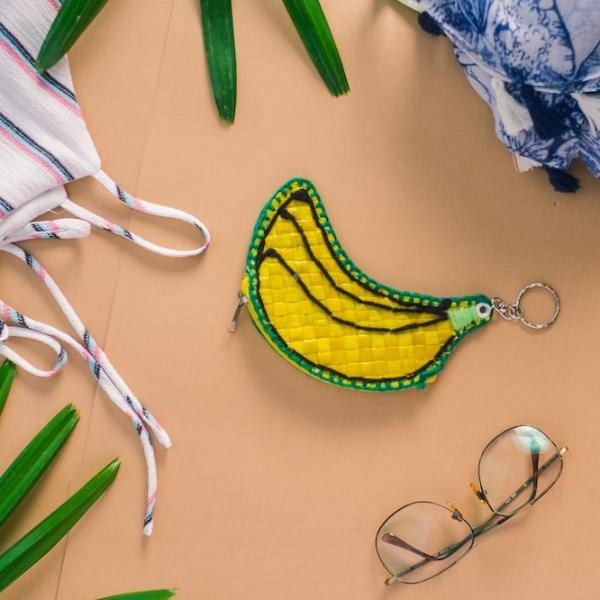 Banana Coin Purse + Keychain - Island Girl