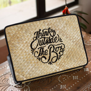 Think Outside The Box Laptop Case in Natural - Island Girl