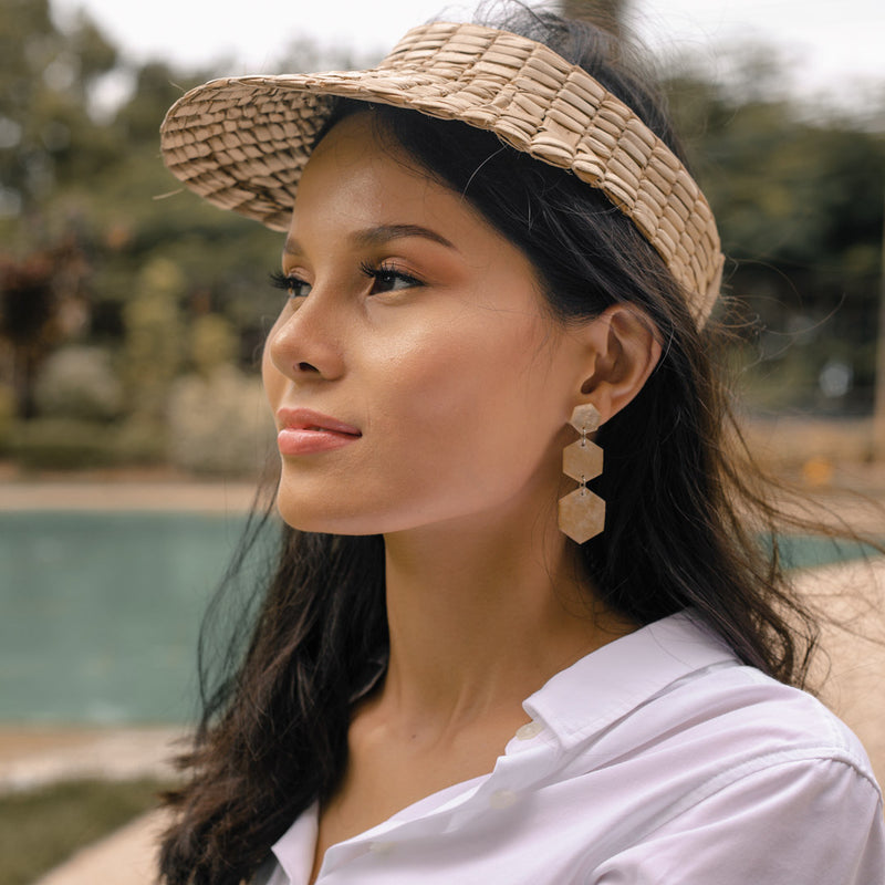 Priscilla Capiz Earrings in Smoked - Island Girl
