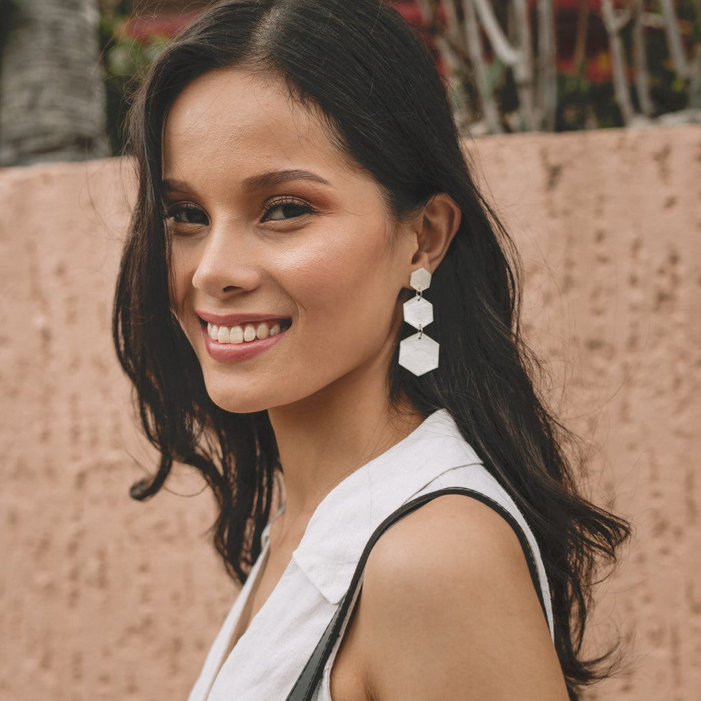 Priscilla Capiz Earrings in Natural - Island Girl