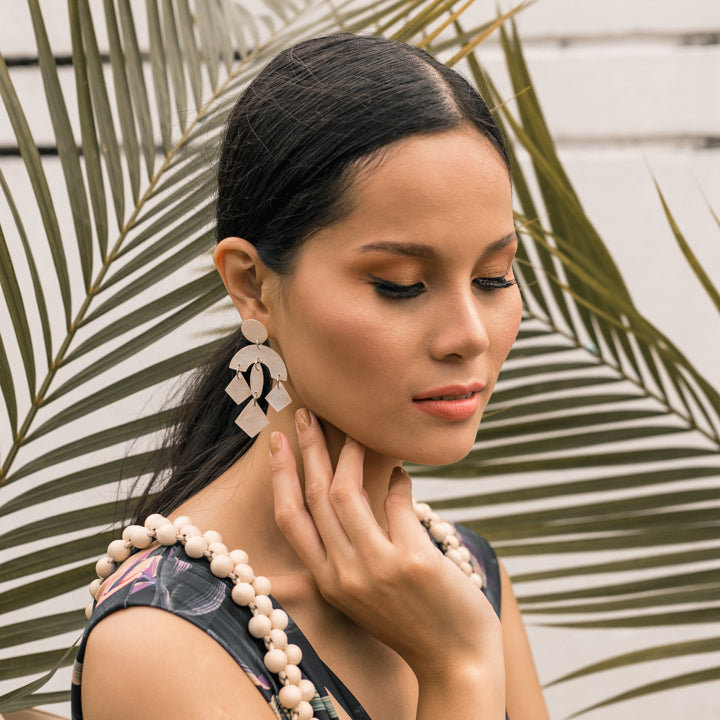 Portia Capiz Earrings in Natural - Island Girl