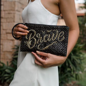 Quote Clutch: Brave in Black - Island Girl