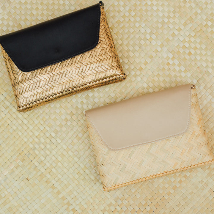 The Bamboo Clutch in Natural - Island Girl
