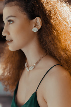 Ariel Mother of Pearl Clamshell earrings - Island Girl