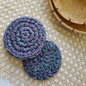 Swirl Macram� Coasters in Purple (Set of 4) - Island Girl