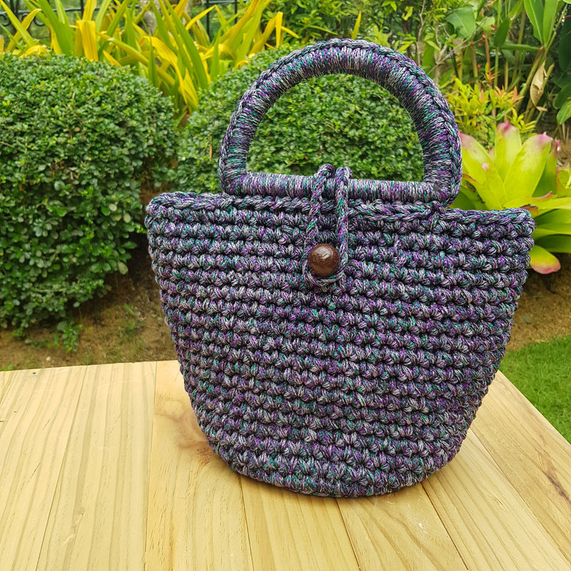 Zian Macram� Handbag (Purple) - Island Girl