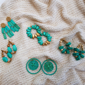 Nica Earrings in Turquoise - Island Girl