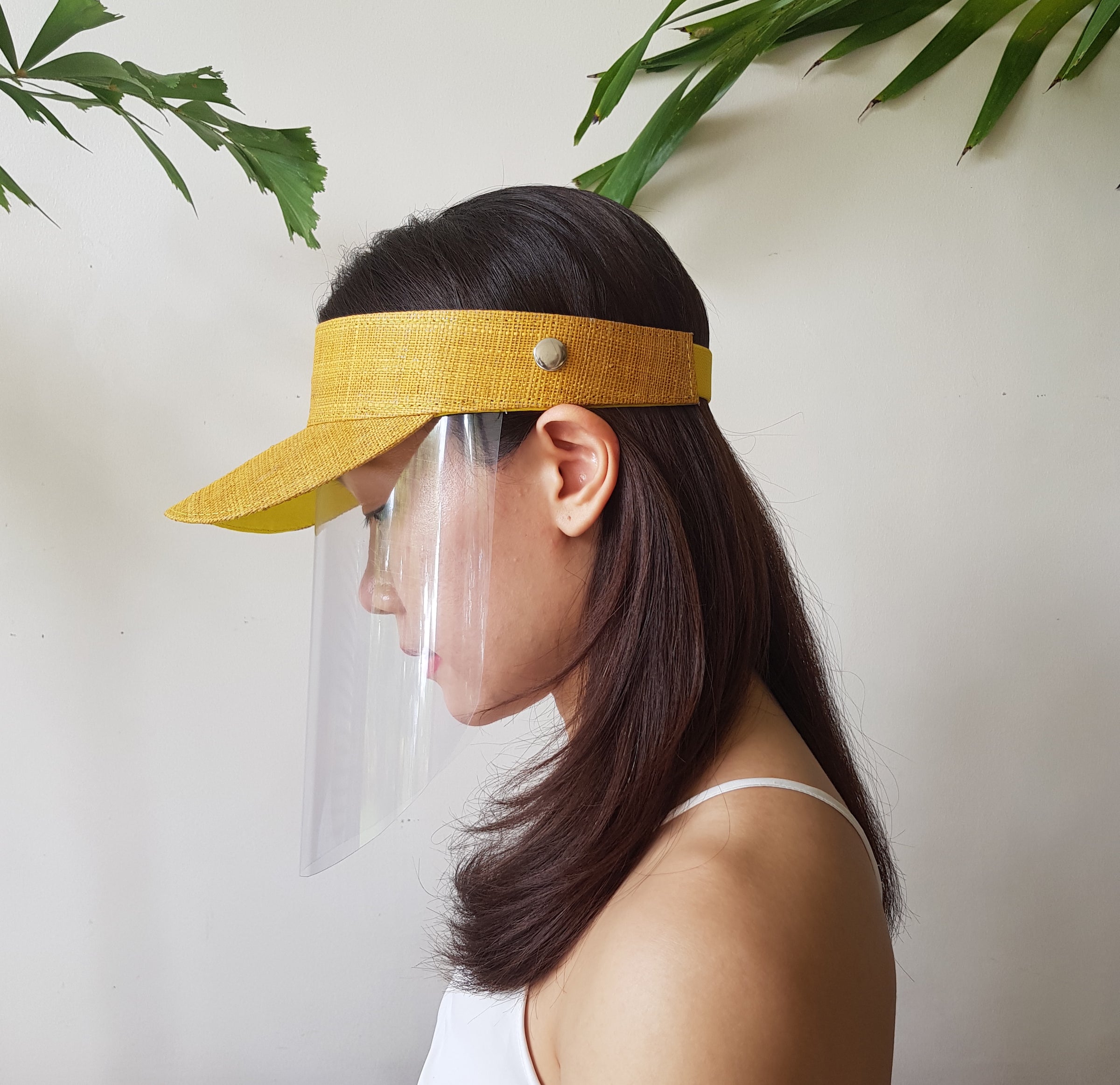 Raffia Visor + Face Shield (Mustard)– Island Girl